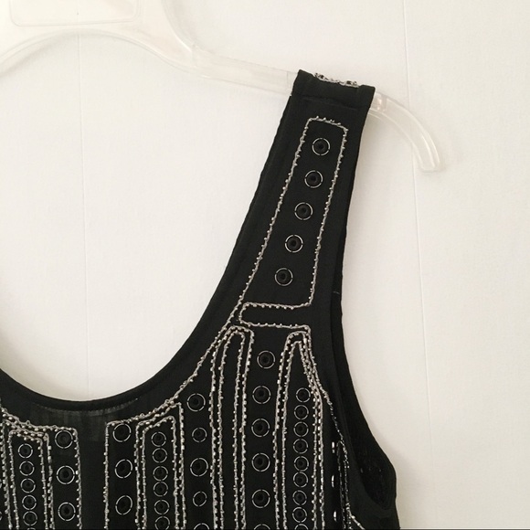 Parker Blair Embellished Black Sleeveless Cami Tank Top Size XS - Picture 4 of 14